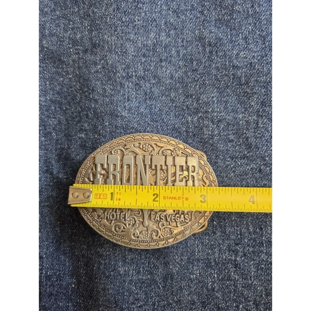 Vintage Frontier Hotel Las Vegas Casino Belt Buckle - Rare Patina